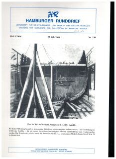 Nr. 256 Heft 1-2014  44 .Jahrgang; Hamburger Rundbrief (1 St.)